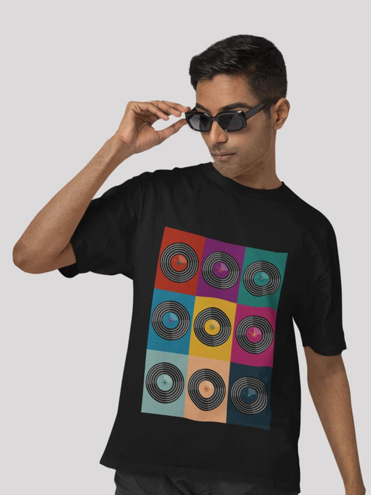 Vinyl Black T-Shirt For Men