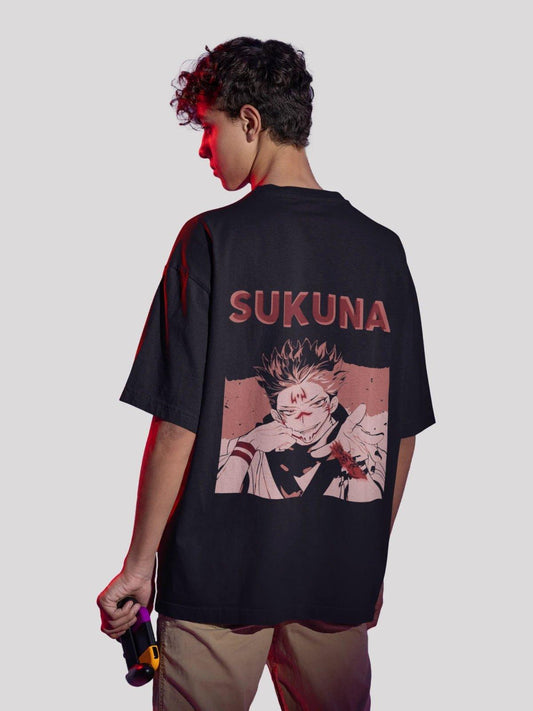 Sukuna Anime Unisex Oversize T-Shirt-Black