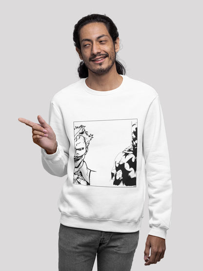 Joker v/s Batman White sweatshirt For Men