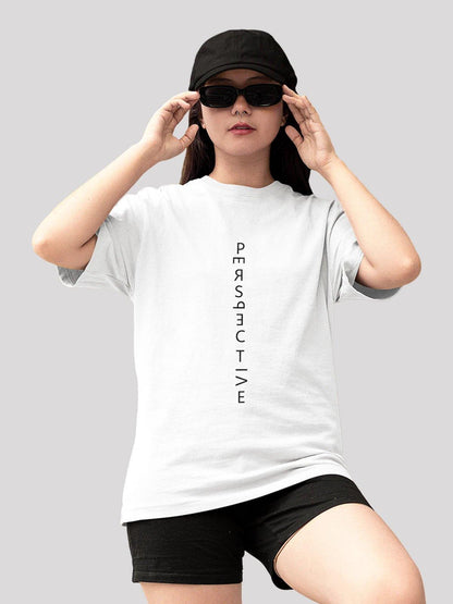 Perspective White Oversized T-Shirt