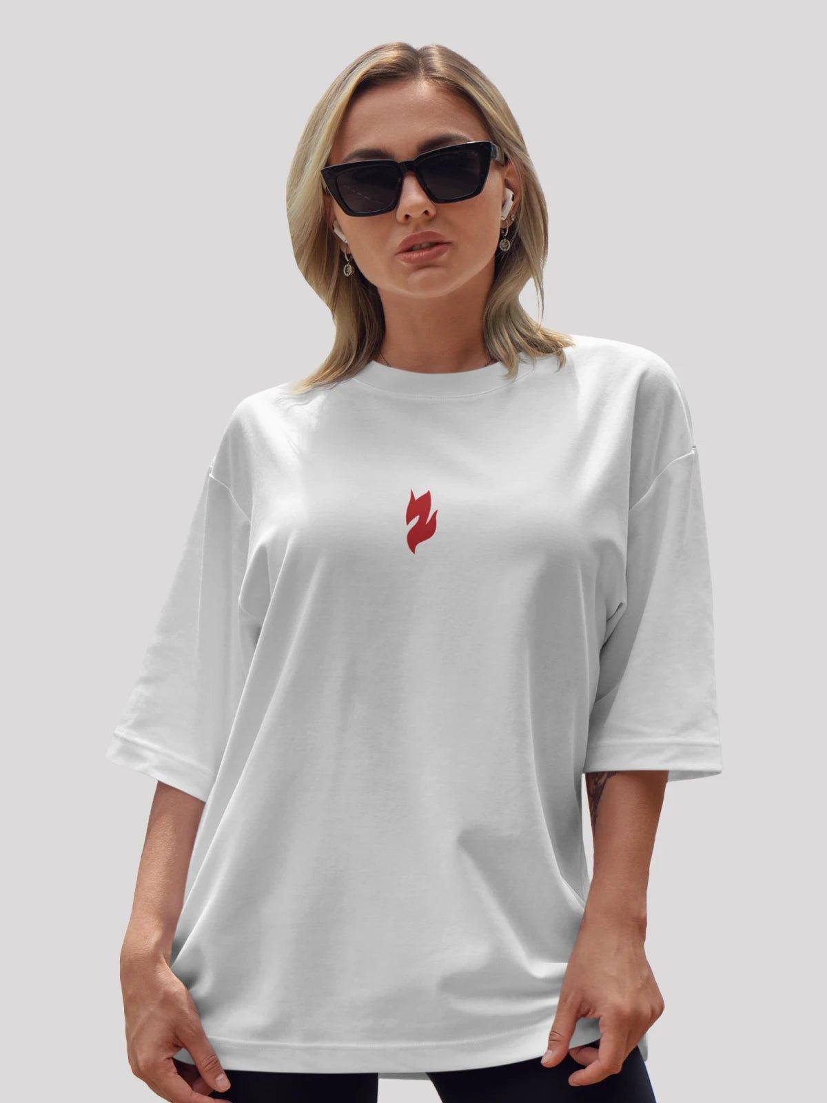 Unisex Signature collection oversize T-shirt-White