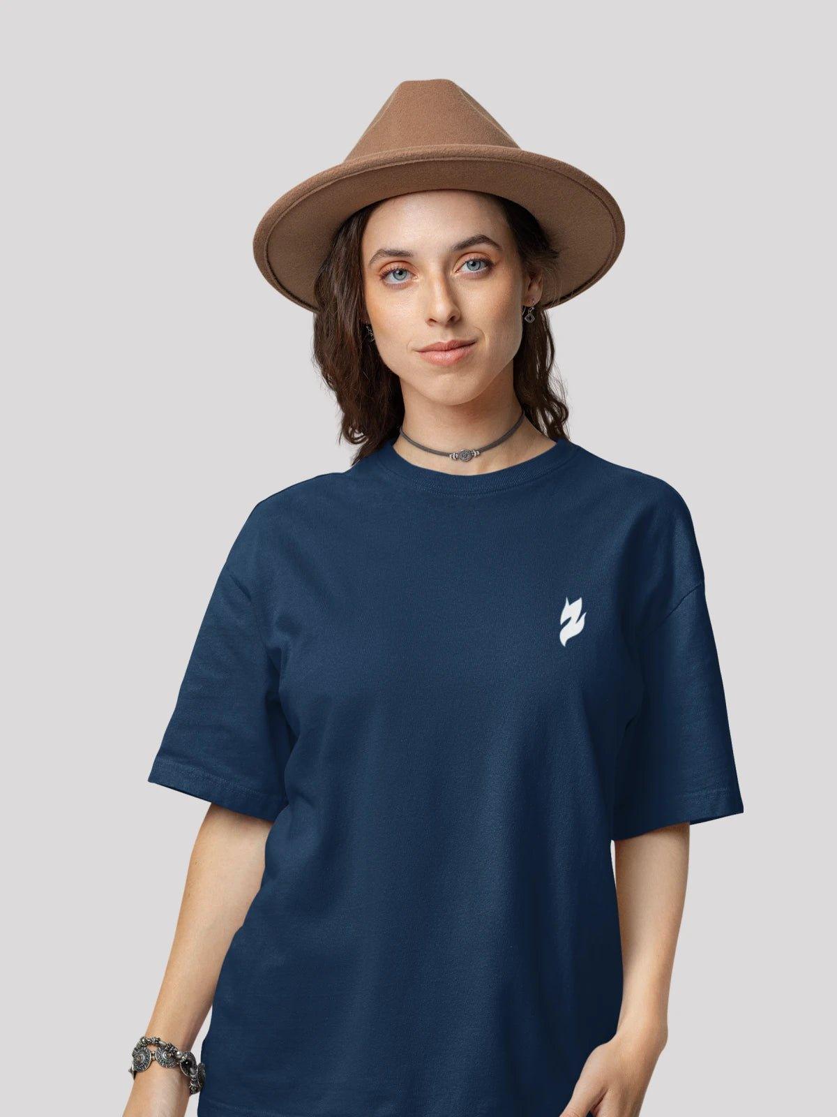 Unisex Signature Collection Oversize T-Shirt-Navy Blue