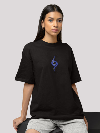 Kakashi: Naruto themed Black Oversized Anime T-shirt