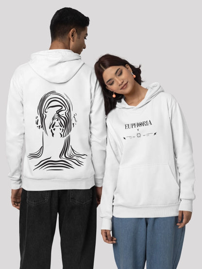 Euphoria Inspired White Heavyweight Oversized Hoodie