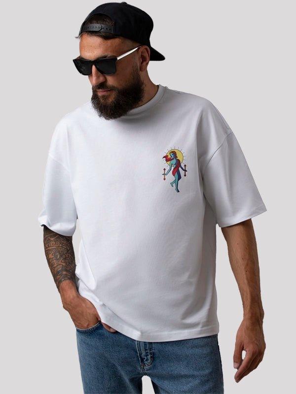 The World Oversized  White T-Shirt For Men