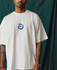 Unisex evil eye white printed t-shirt