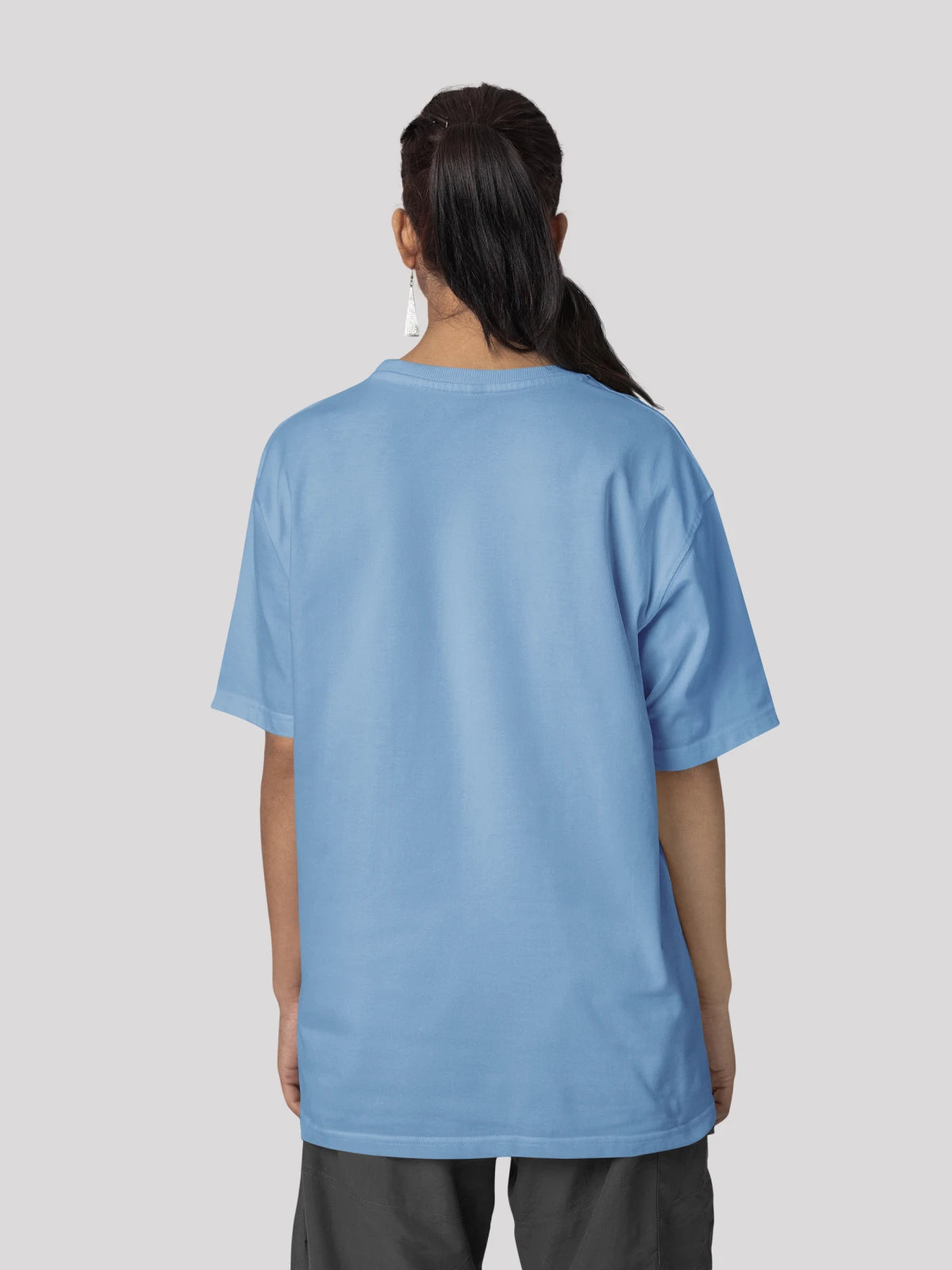 Gone crazy for GON Anime Unisex Oversized  T-shirt-Baby blue