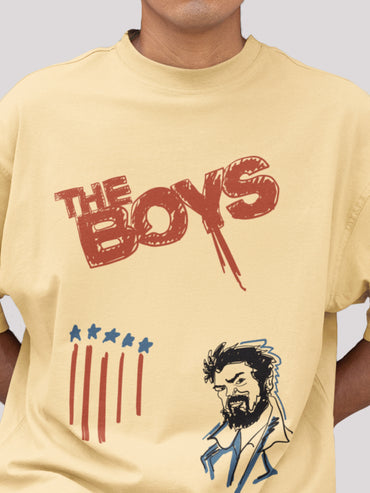 The Boys Funky Doodle Print Oversized Streetwear T-shirt