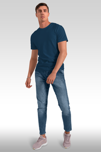 Plain Navy Blue Unisex T-shirt