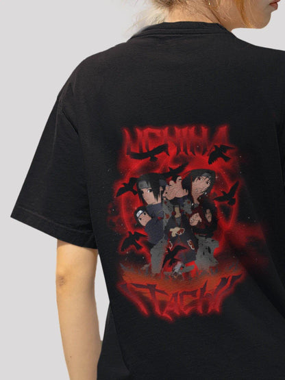 Itachi Anime Unisex Oversize T-Shirt-Black