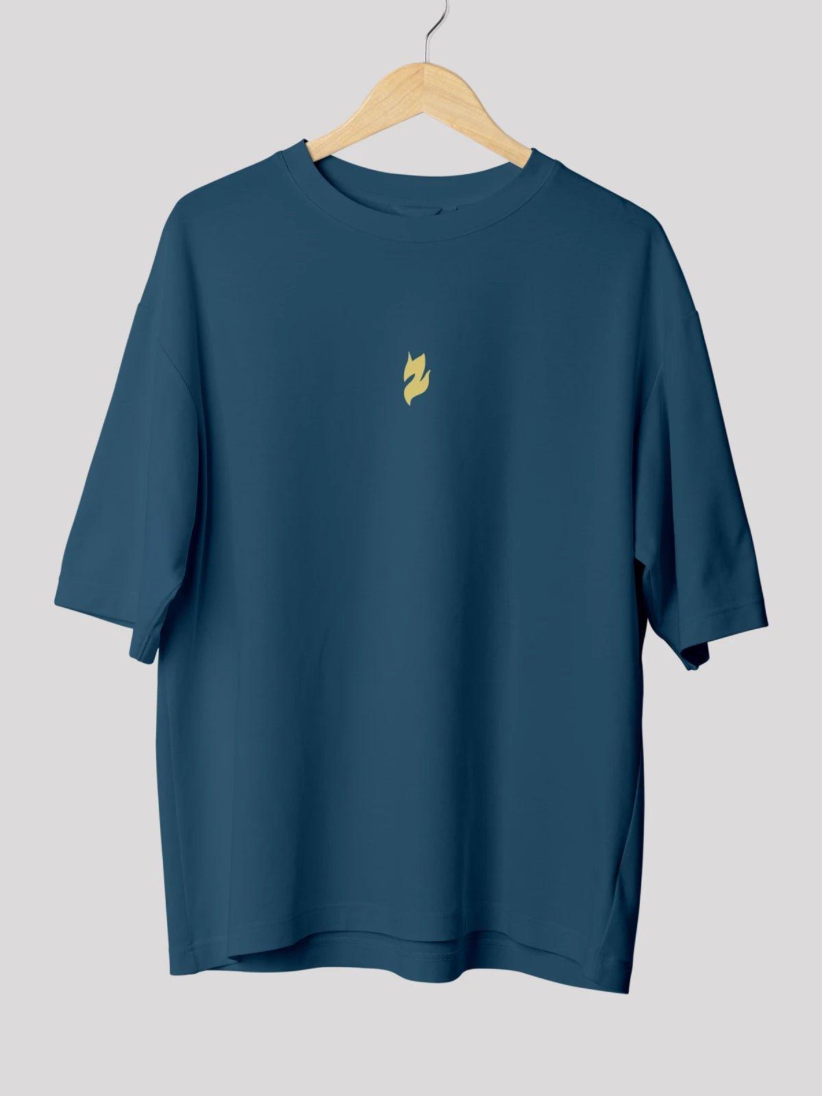 Unisex Signature Collection Oversize T-Shirts-Navy blue