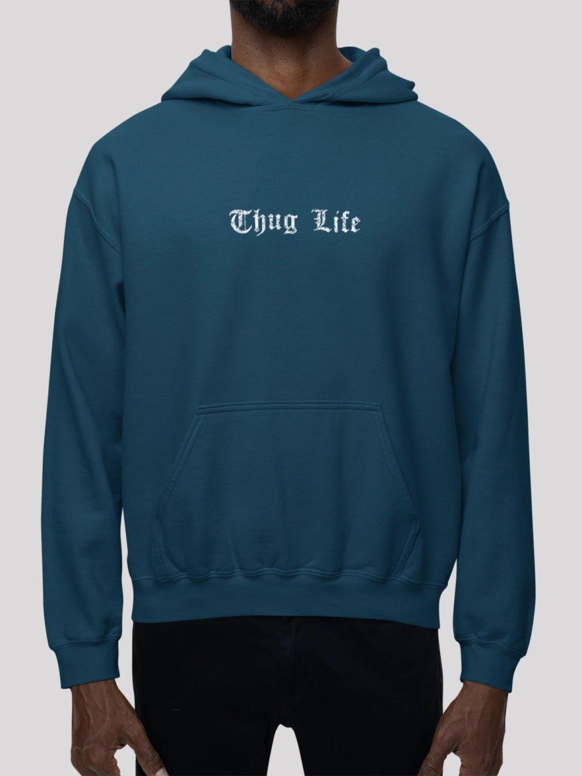 Thug Life Hoodie for Men-Navy Blue