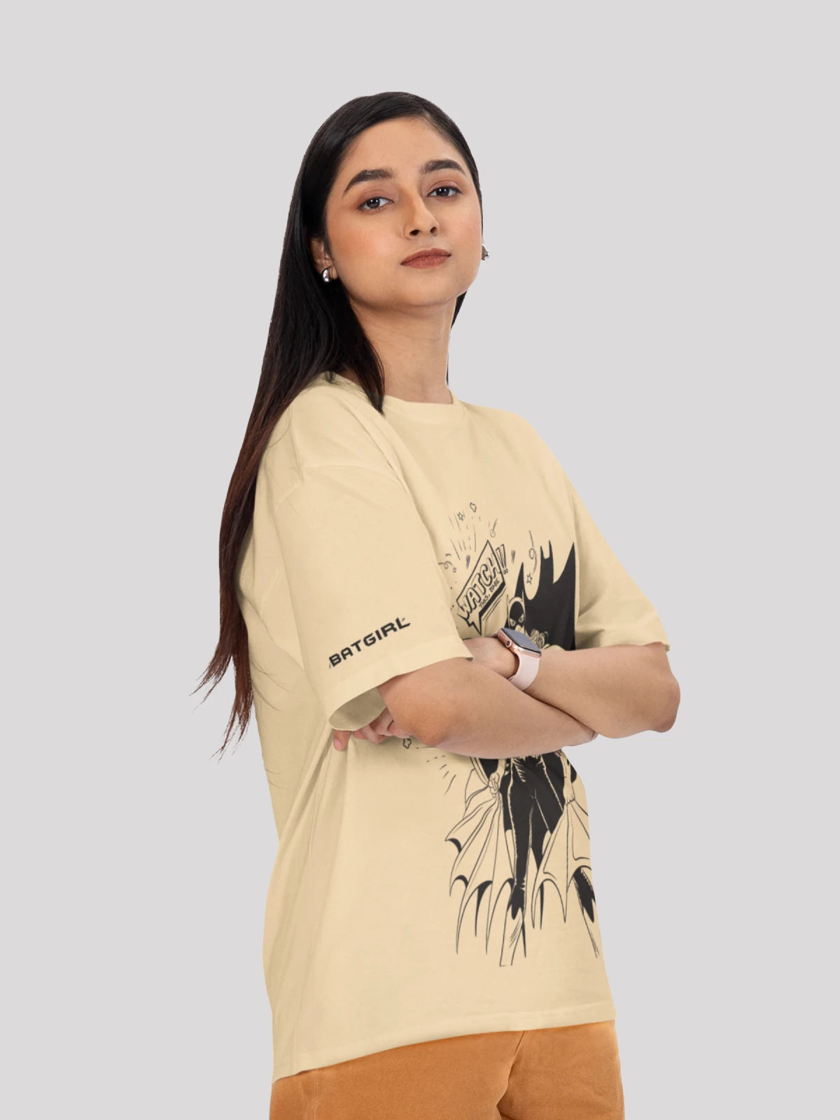 Bat Girl: Superhero-Themed Streetwear Oversized T-shirt