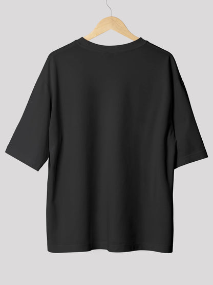 Tom & Jerry Oversized Black T-Shirt For Men