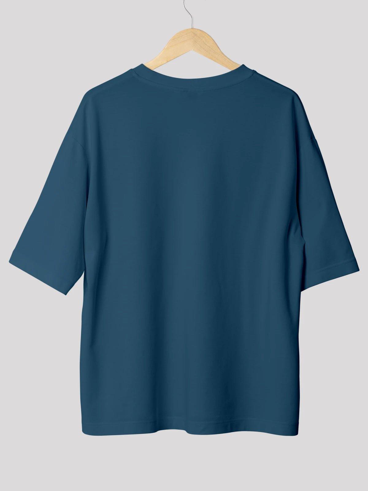 Unisex Signature Collection Oversize T-Shirts-Navy blue