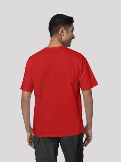 Daffy Duck: Looney Tunes Themed Red Cartoon Print  Oversized T-shirt