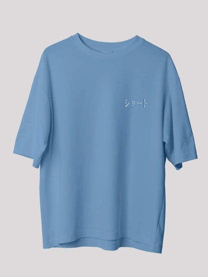 MHA  macha Anime Unisex Oversized  T-shirt-baby blue