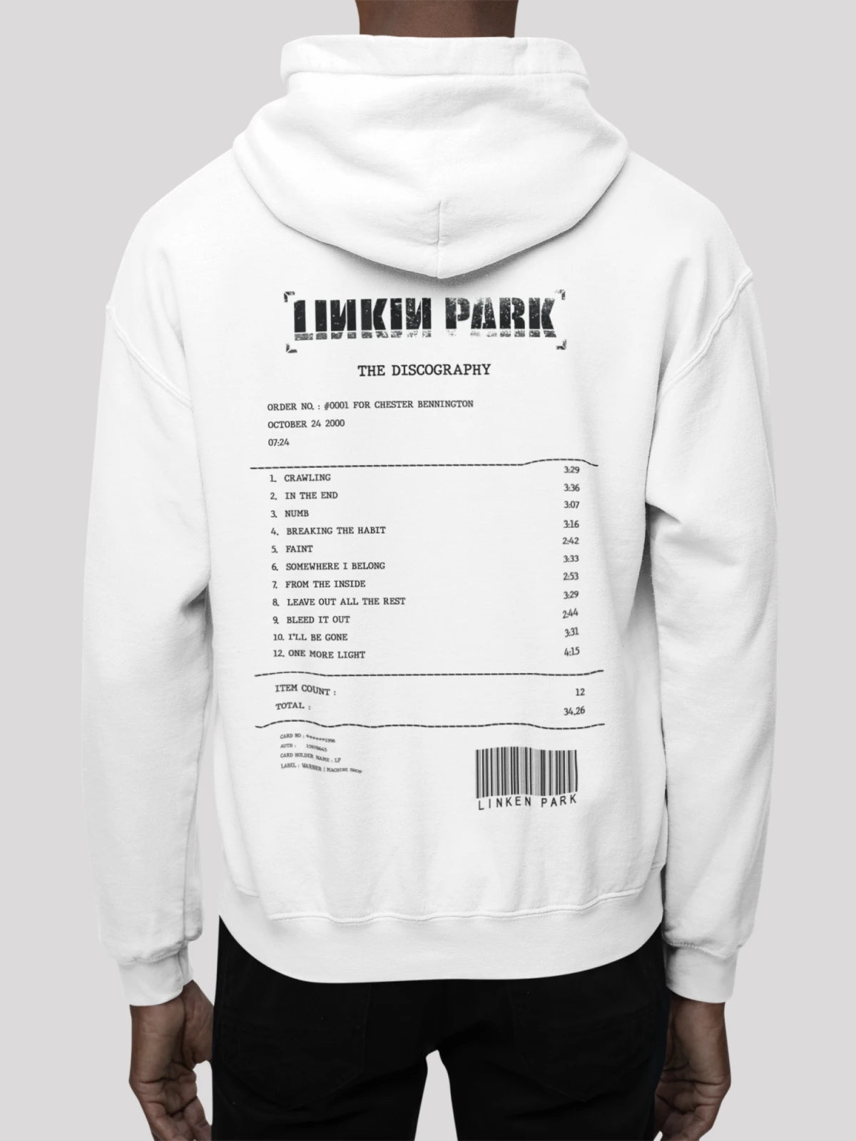 Linkin park White Hoodie For Men