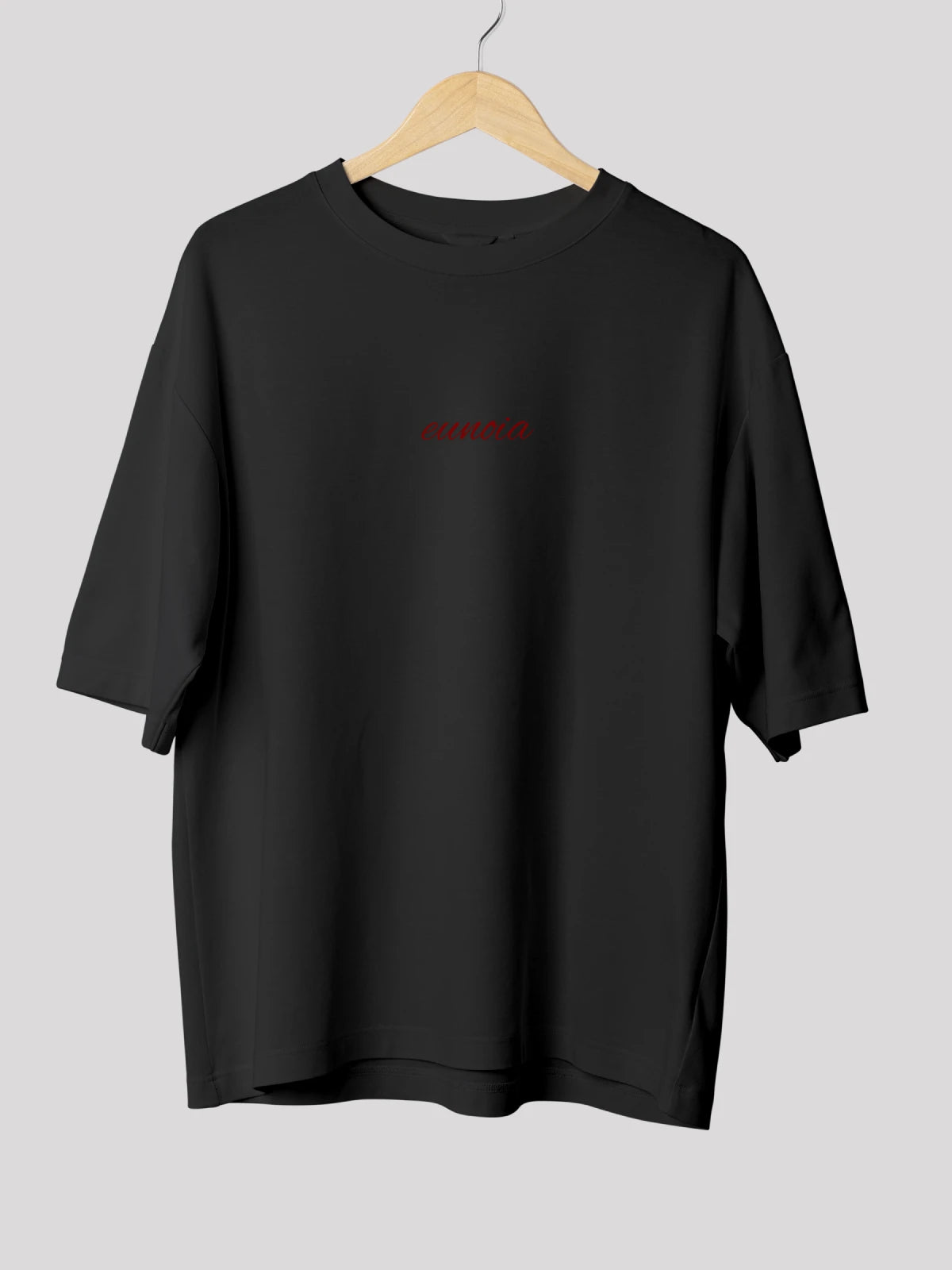 Eunoia: Aesthetic Black Typography Comfy Oversized T-shirt