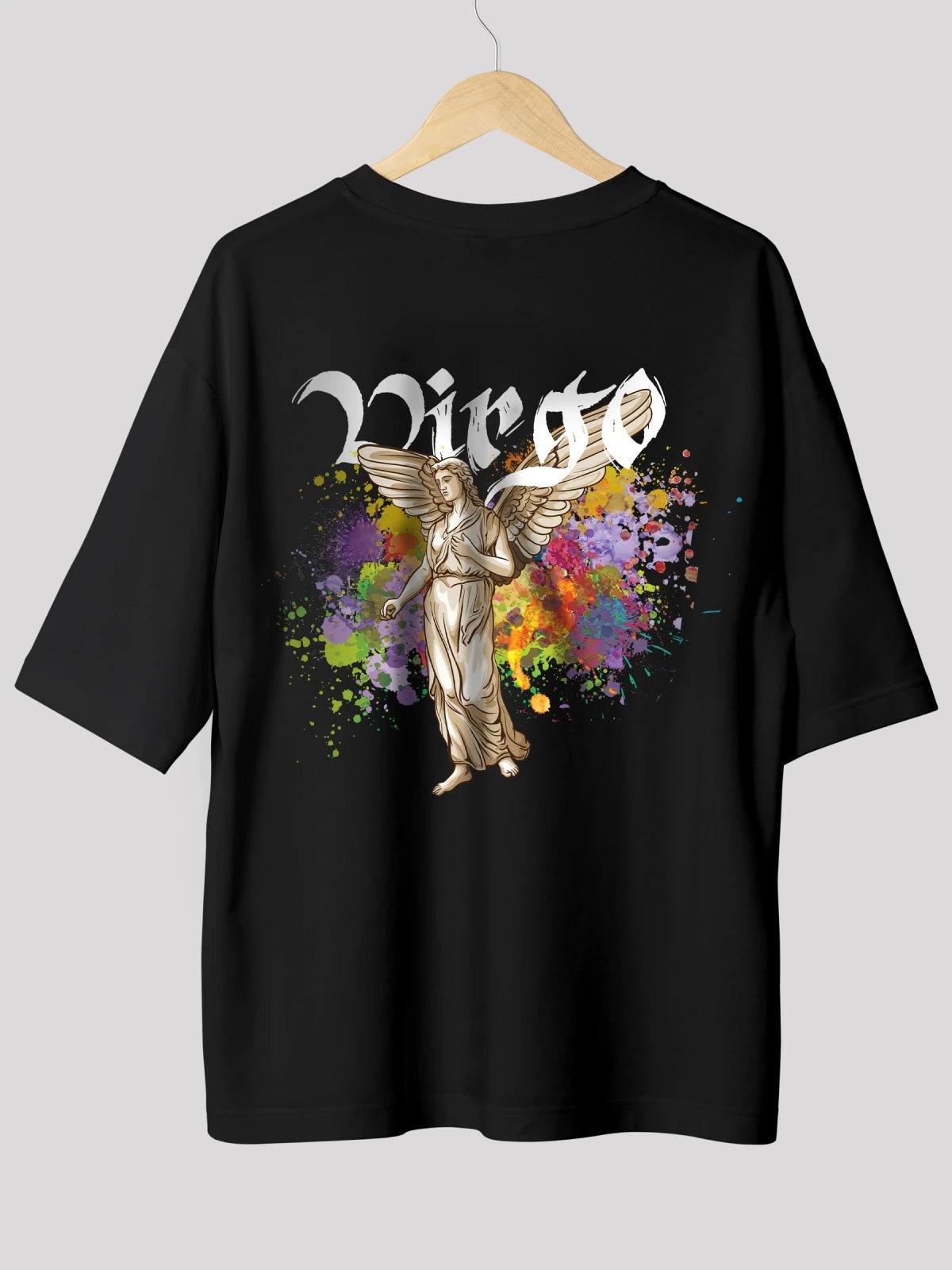 Virgo Zodiac Unisex Oversize T-Shirt-Black