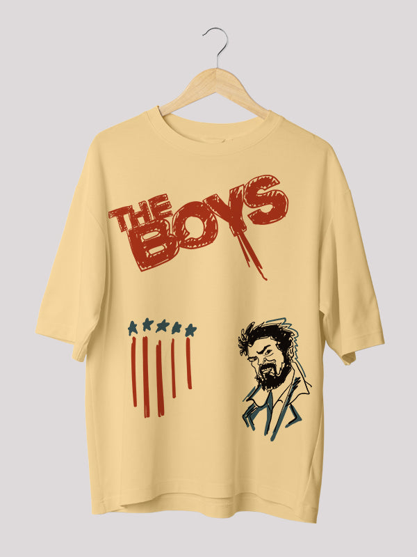 The Boys Funky Doodle Print Oversized Streetwear T-shirt