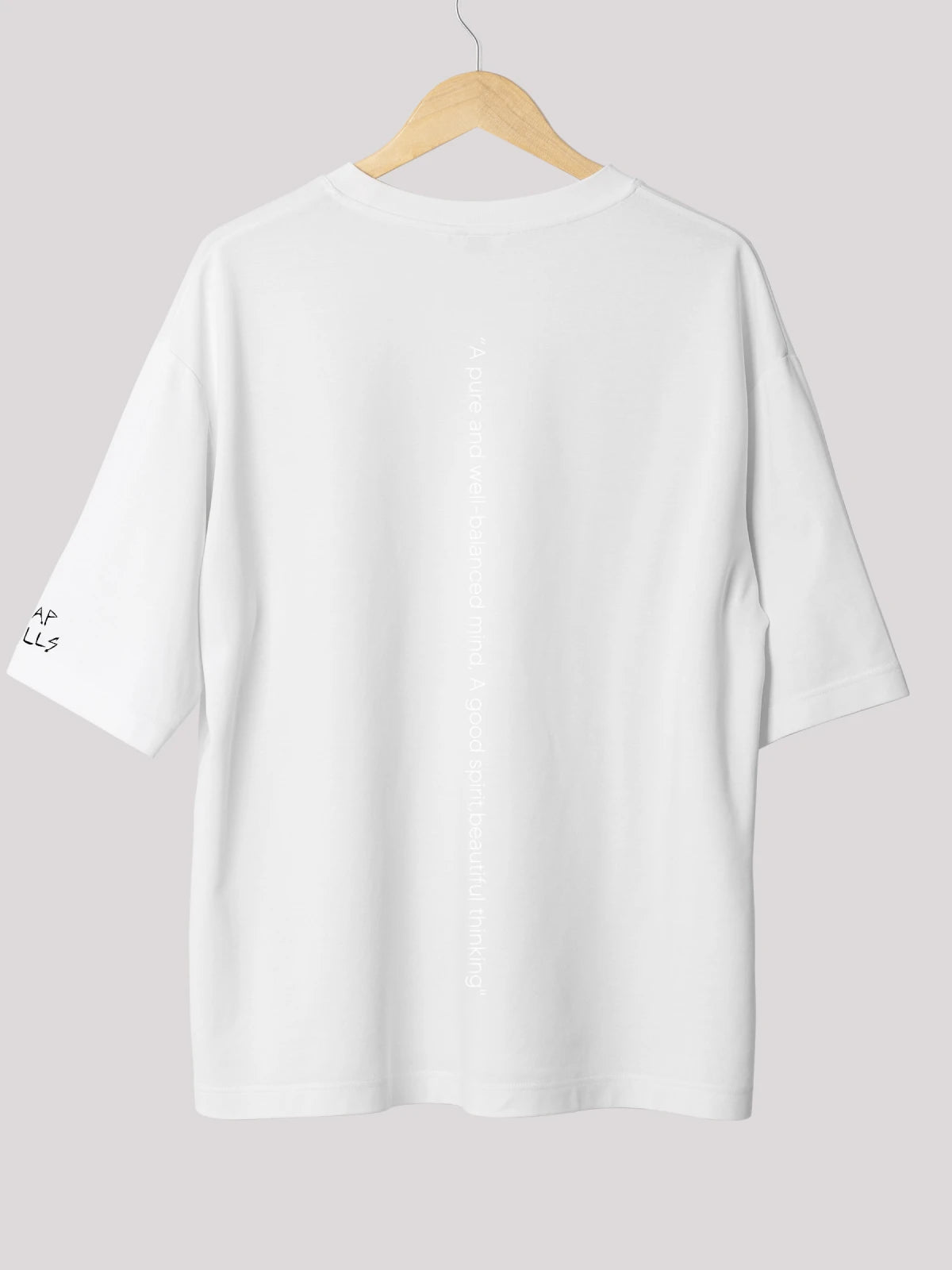 White Cheap Thrills Music-themed Oversized T-shirt