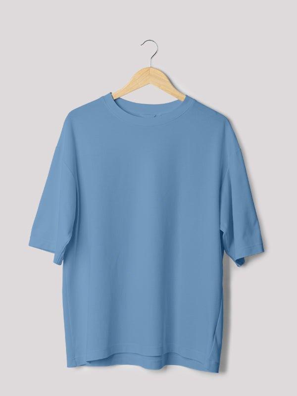 Plain Baby Blue Unisex Oversize T-shirt