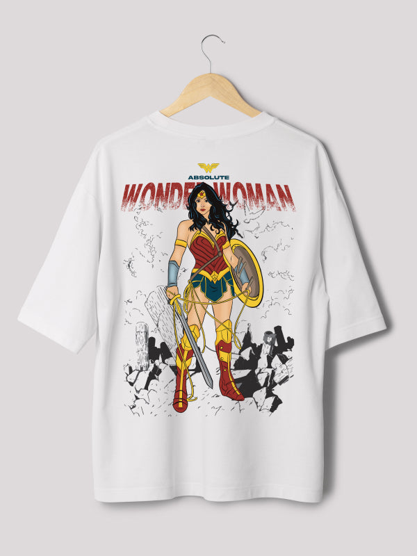 Wonder Woman Legacy Oversized Graphic Cotton T-shirt