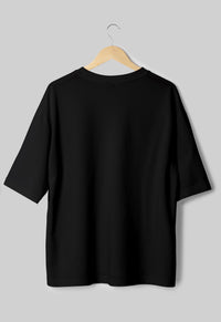 Calm Mind Black Unisex Oversized T-Shirt