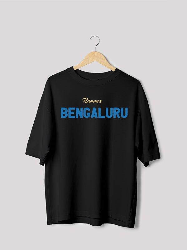 Bengaluru Hub Black Unisex Oversized T-Shirt