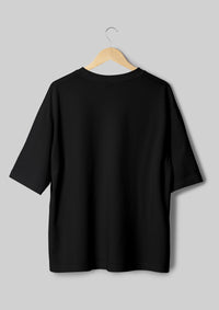 Plain Black Unisex Oversize T-shirt