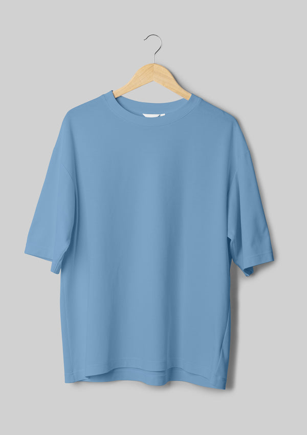 Plain Baby Blue Unisex Oversize T-shirt