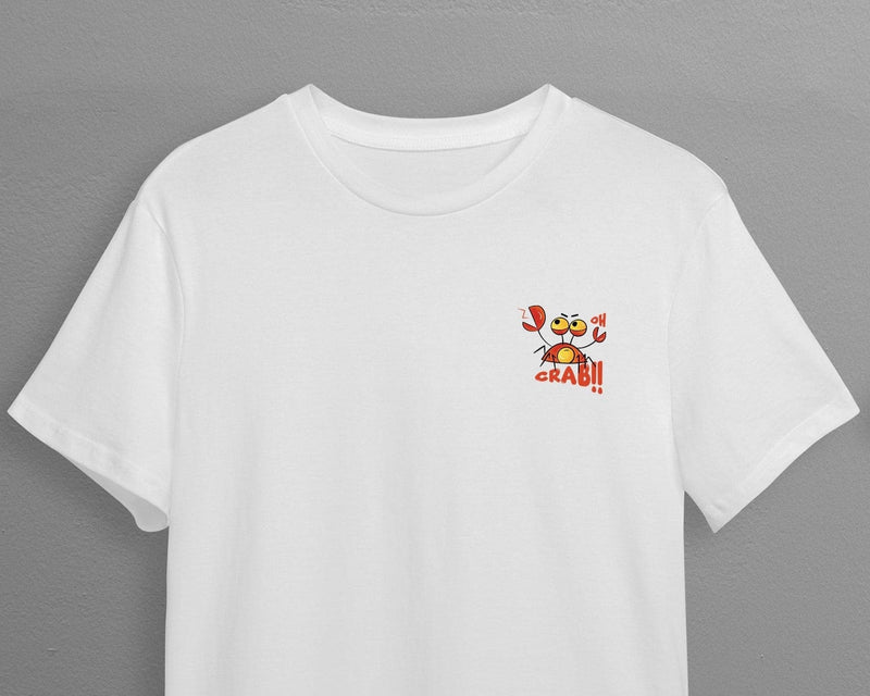 Oh Crab Unisex White T-Shirts