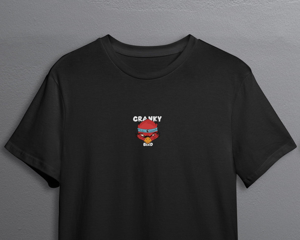 Cranky Bird Black Unisex T-Shirt