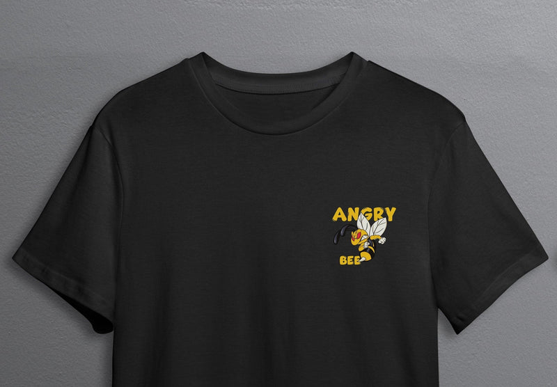 Angry Bee Black Unisex T-Shirt