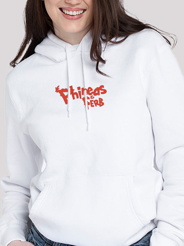 Phineas and Ferb Unisex white Hoodie