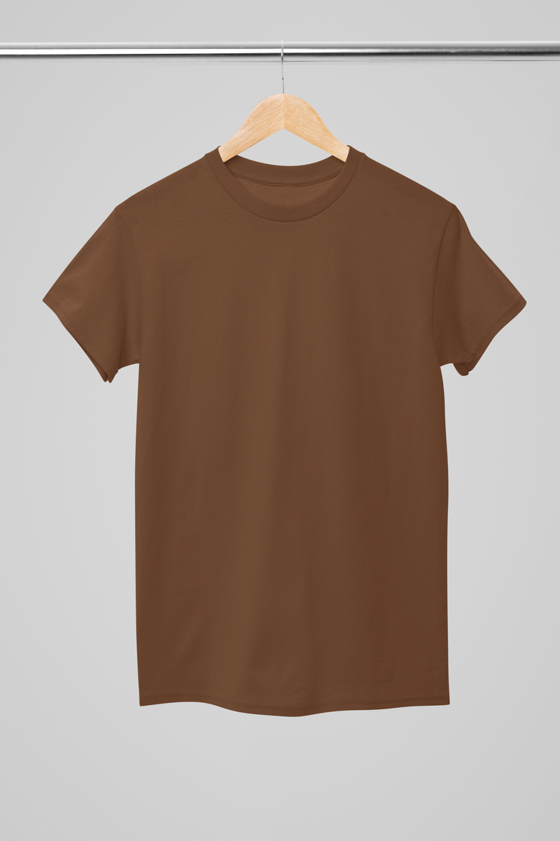 Plain Coffee Brown Unisex T-shirt