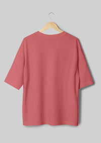 Plain Dusty Rose Unisex Oversize T-shirt