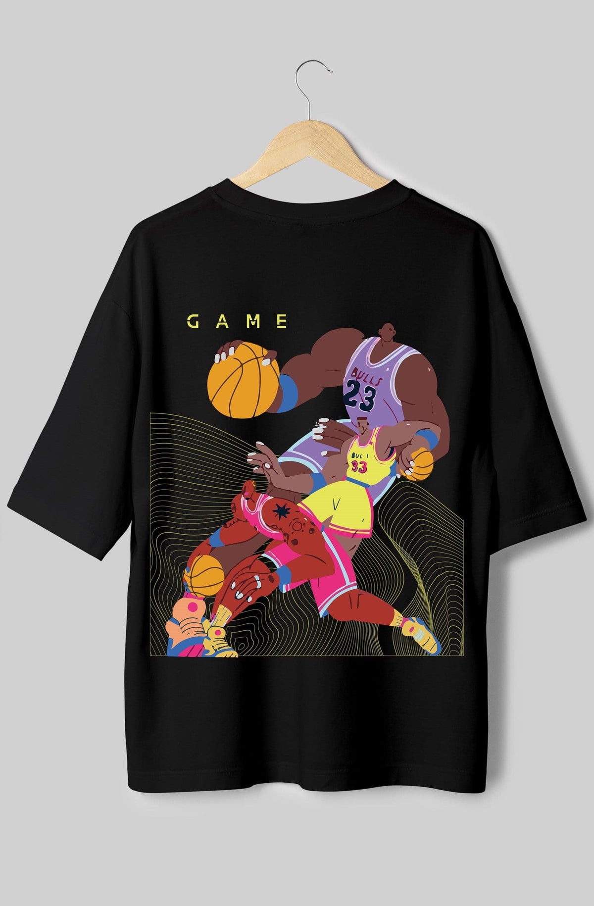 Game Over Black Unisex Oversized T-Shirt