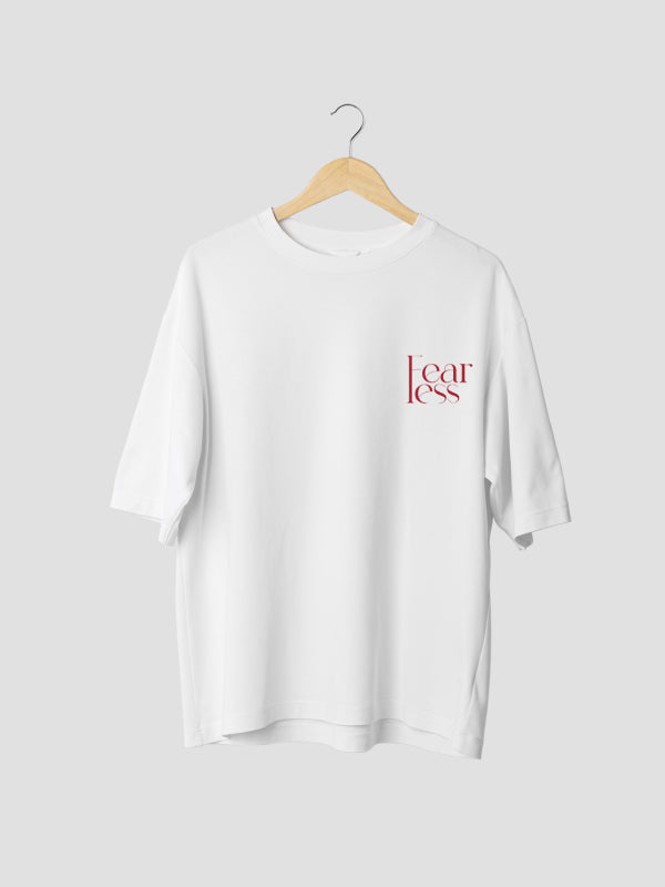 Stay Fearless Cotton Oversized Women's Typography Tee