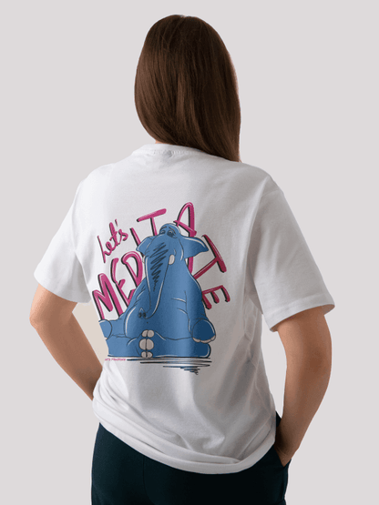 Let's Meditate elephant  Women's Oversized T-shirt