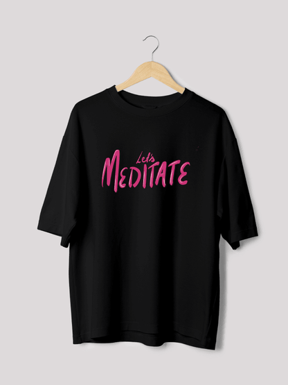 Let's Meditate elephant  Women's Oversized T-shirt