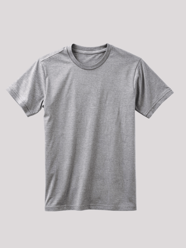 Plain Melange Grey Unisex T-shirt