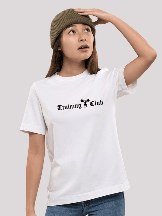 Training Club Sports and Gym White Unisex T-Shirt