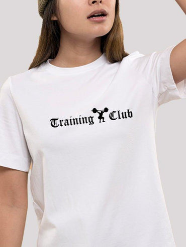 Training Club Sports and Gym White Unisex T-Shirt