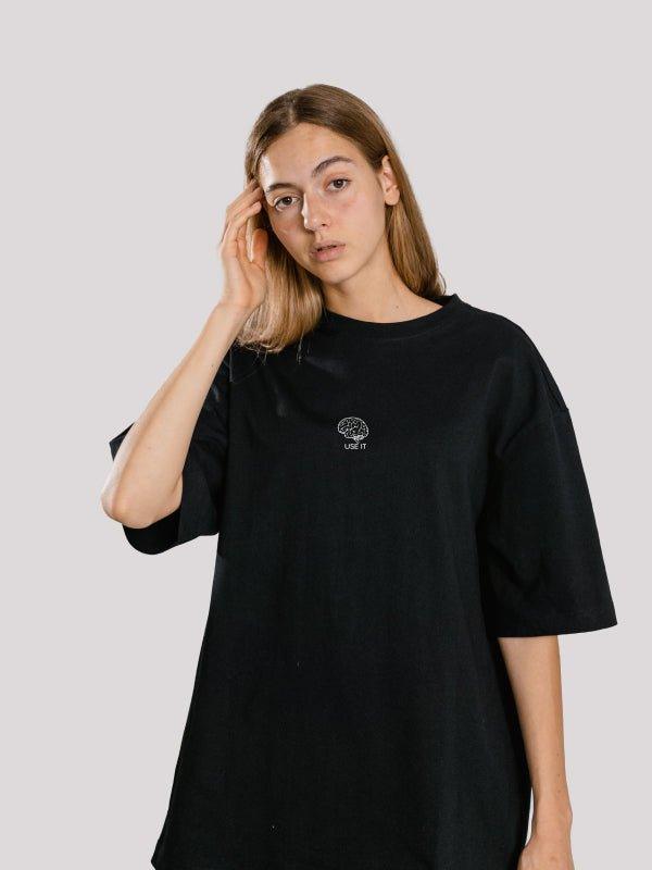 black oversized t-shirt