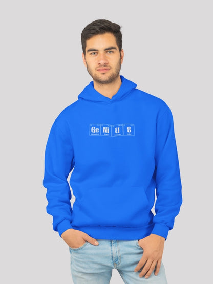 Genius Elements Blue Oversized Heavyweight Cotton Hoodie