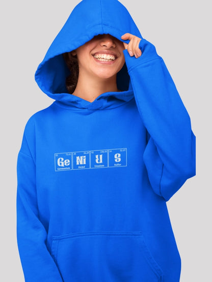 Genius Elements Blue Oversized Heavyweight Cotton Hoodie