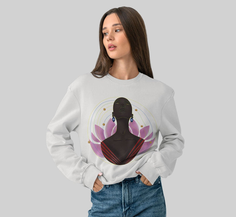 Indriyas White Sweatshirt For Women