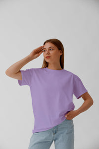 Plain Iris Lavender Unisex Oversize T-shirt
